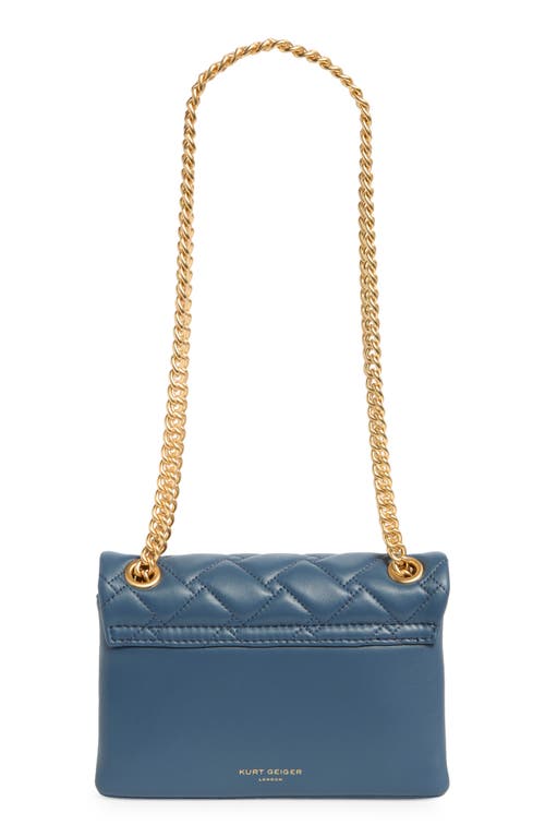 Kurt Geiger London Kensington Mini Leather Crossbody Bag In Blue