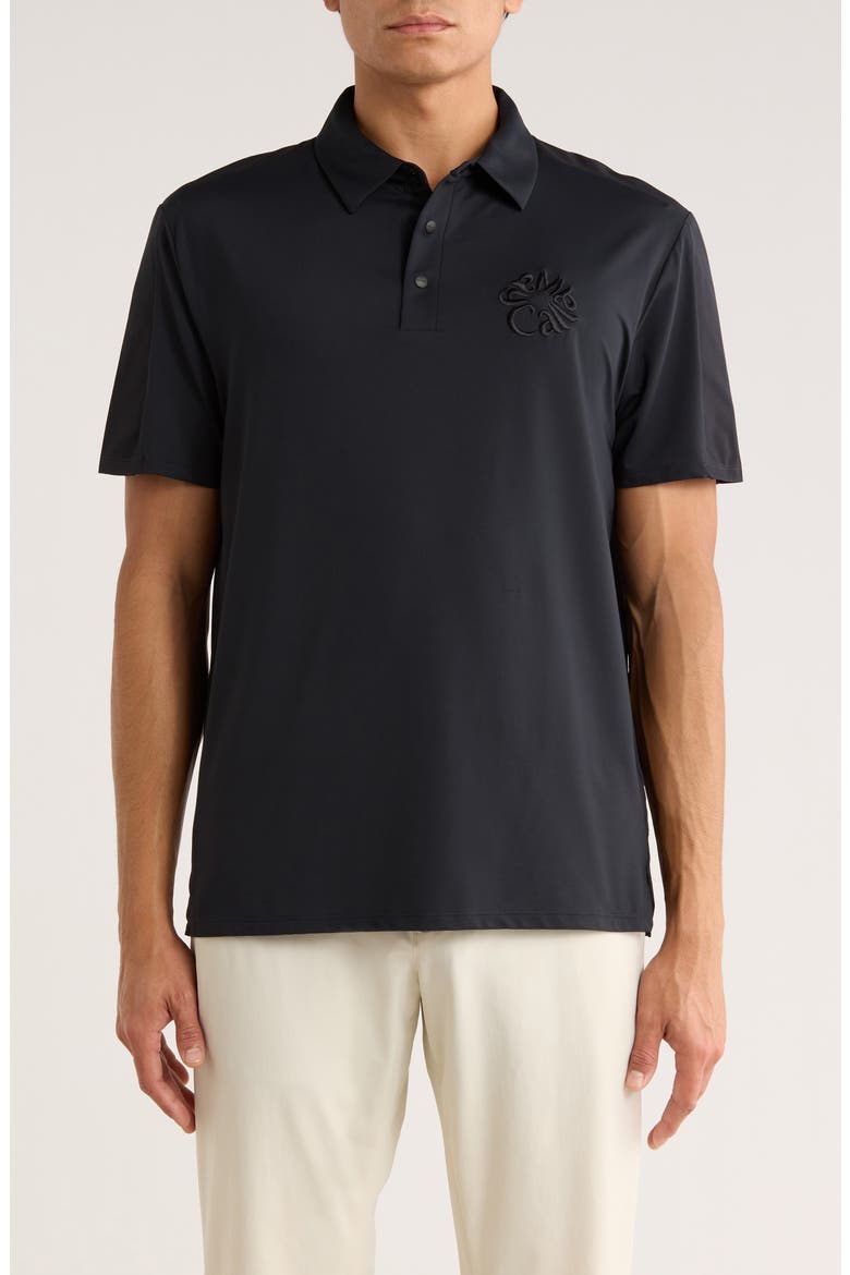 Premium Mixed Media Polo Shirt, Main, color, ANTHRACITE