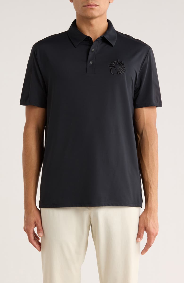 Callaway Premium Mixed Media Polo Shirt, Main, color, Anthracite