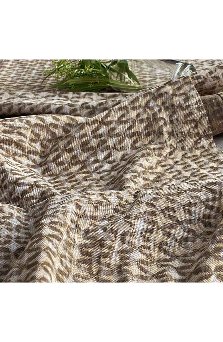 Ichcha Boho Block Print Table Runner, Alternate, color, Beige