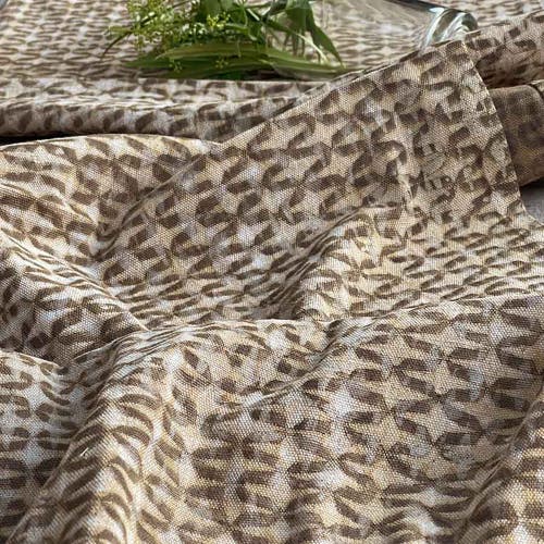 Ichcha Boho Block Print Table Runner In Sand