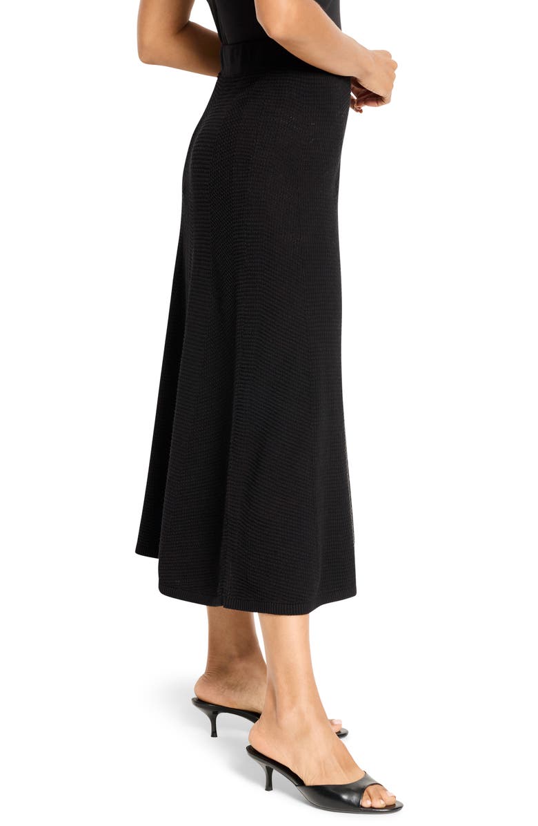 NIC+ZOE Pixel Knit Midi Skirt, Alternate, color, Black Onyx