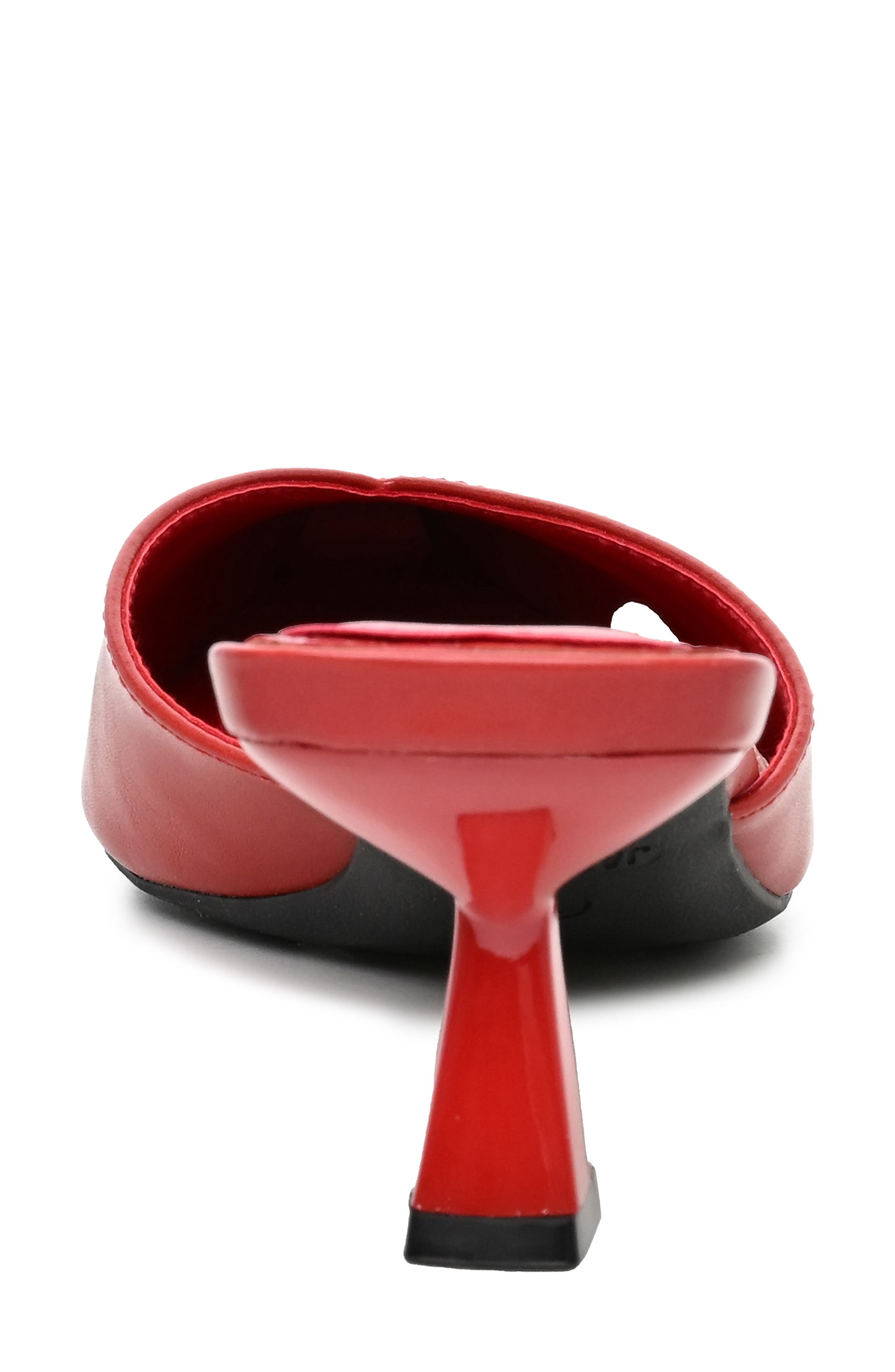 Pointed Toe Mule, Alternate, color, RED