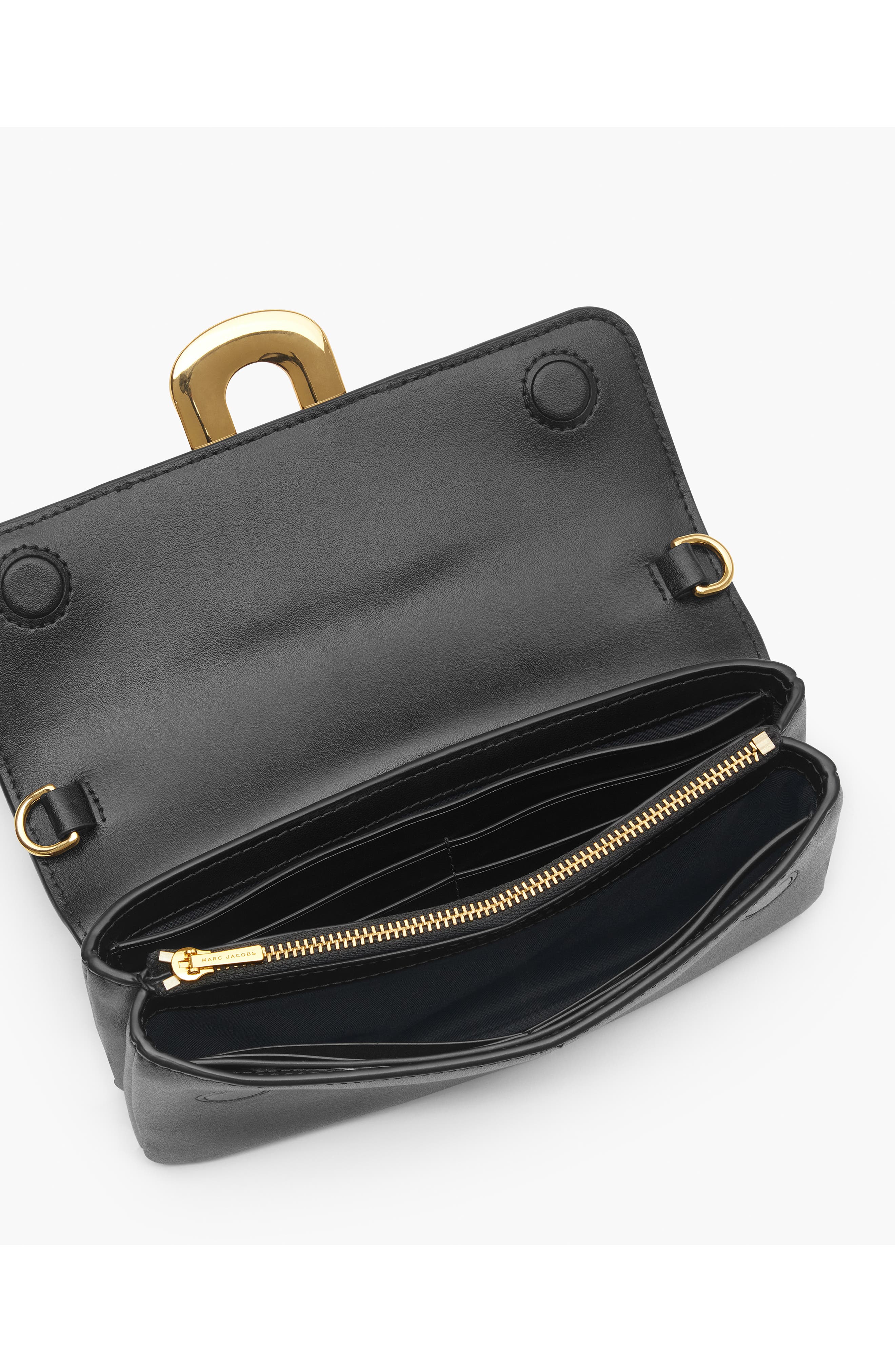 Scene Leather Wallet on Chain, Alternate, color, BLACK
