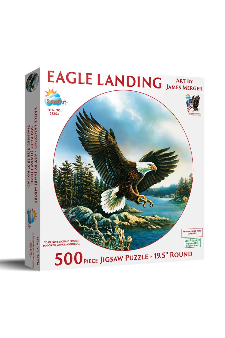 Eagle Landing 500 piece Jigsaw Puzzle for Adults, Main, color, Multicolor