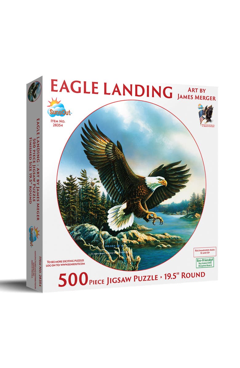 Sunsout Eagle Landing 500 piece Jigsaw Puzzle for Adults, Main, color, Multicolor