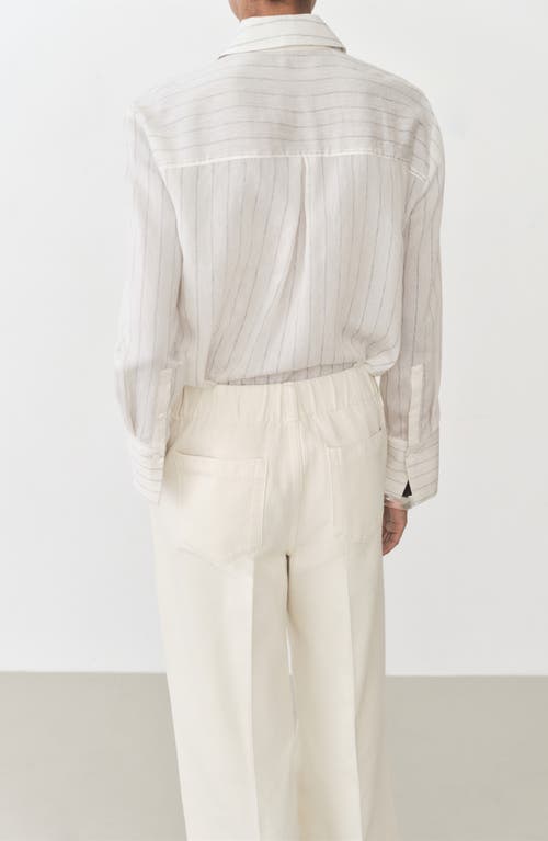 Mango High Waist Cotton Wide Leg Pants
