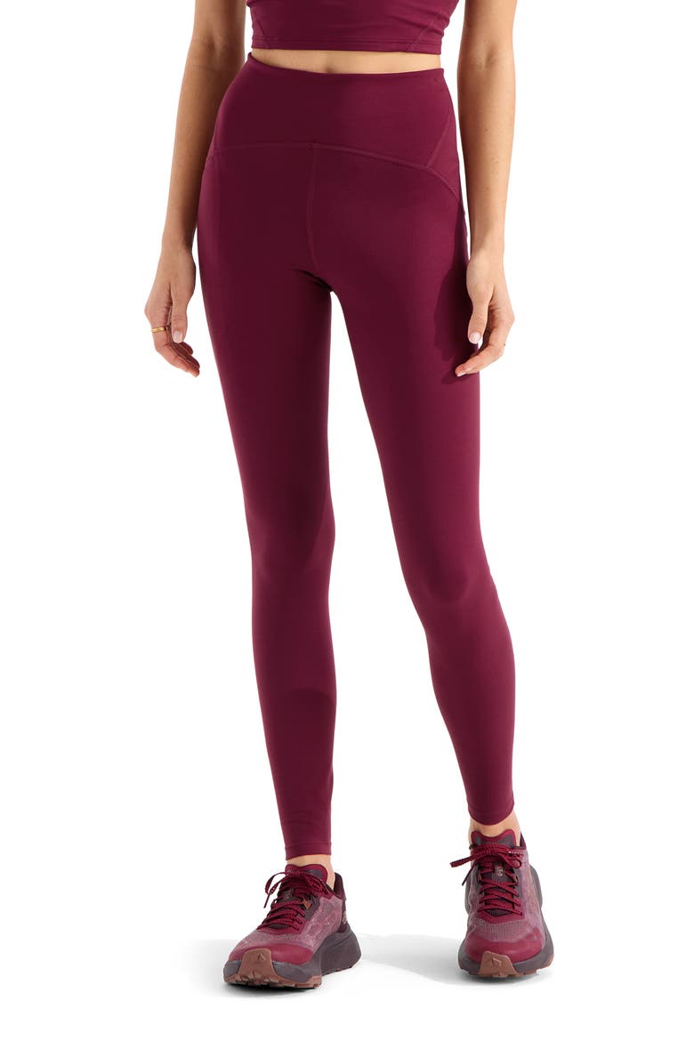 Jaida Pocket Leggings, Main, color, BURGUNDY CRUSH