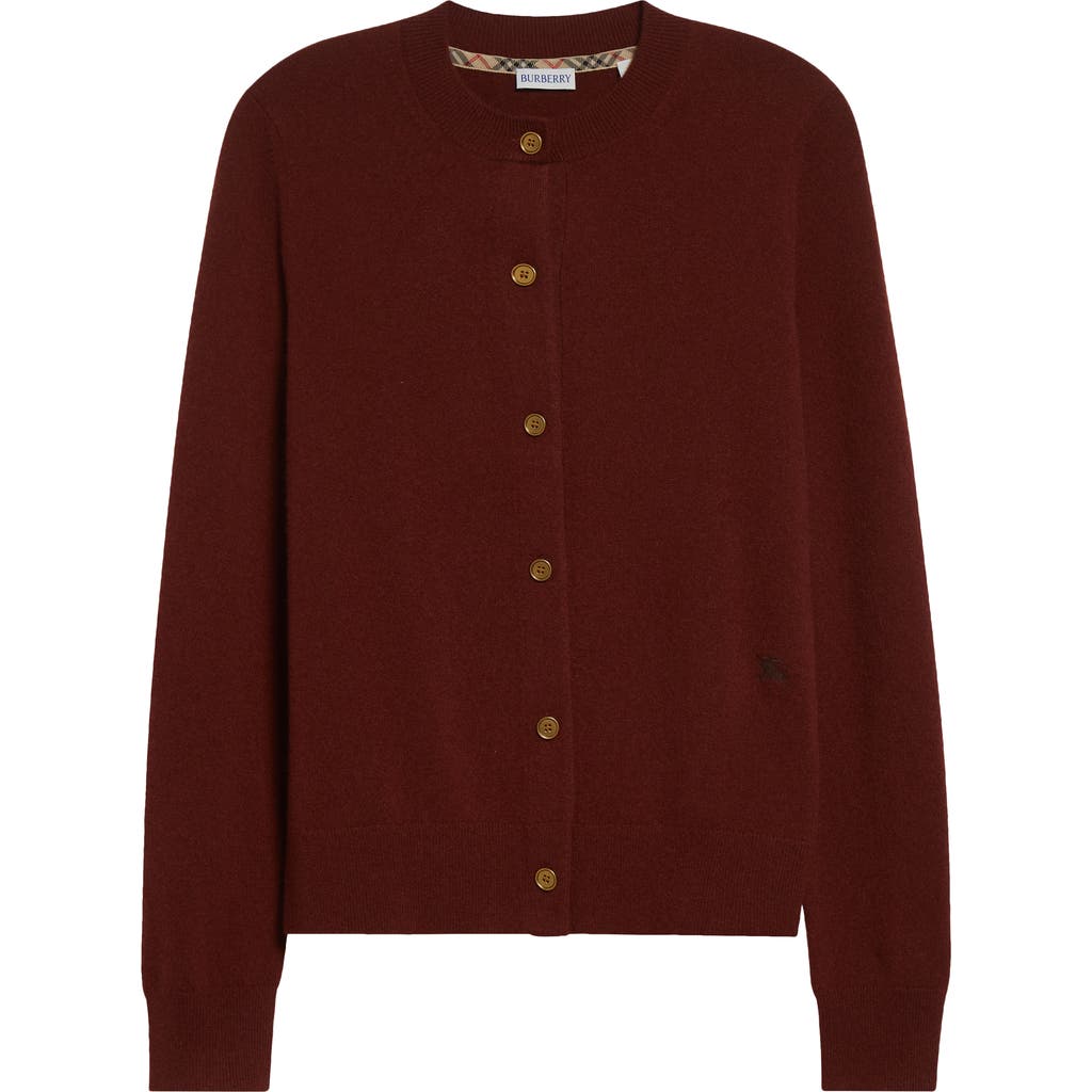 Burberry Cashmere Blend Cardigan In Red