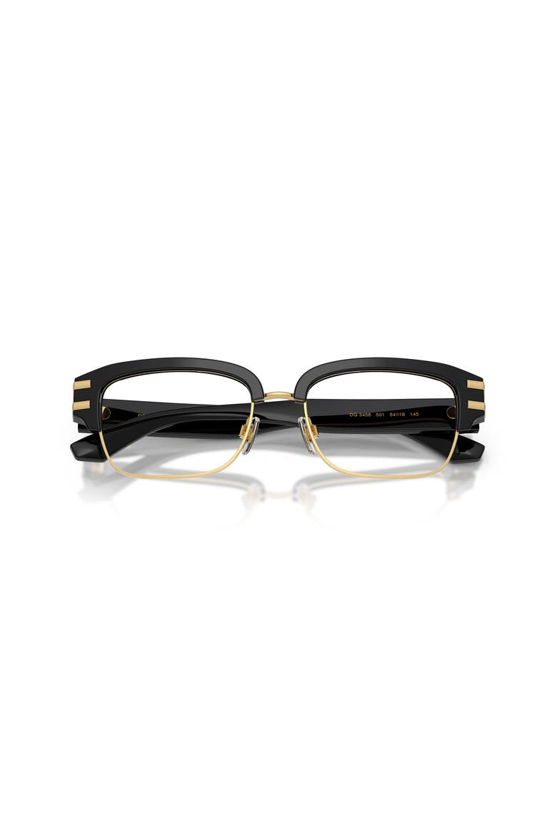54mm Square optical glasses, Alternate, color, Black