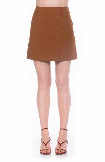 Alexia Admor Jinny High Rise Double Button Miniskirt