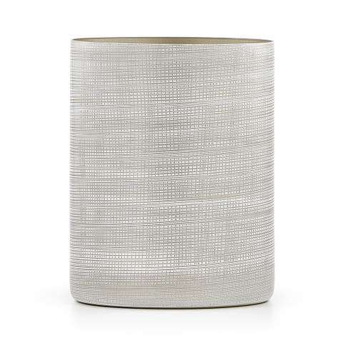 Woven Platinum Waste Basket
