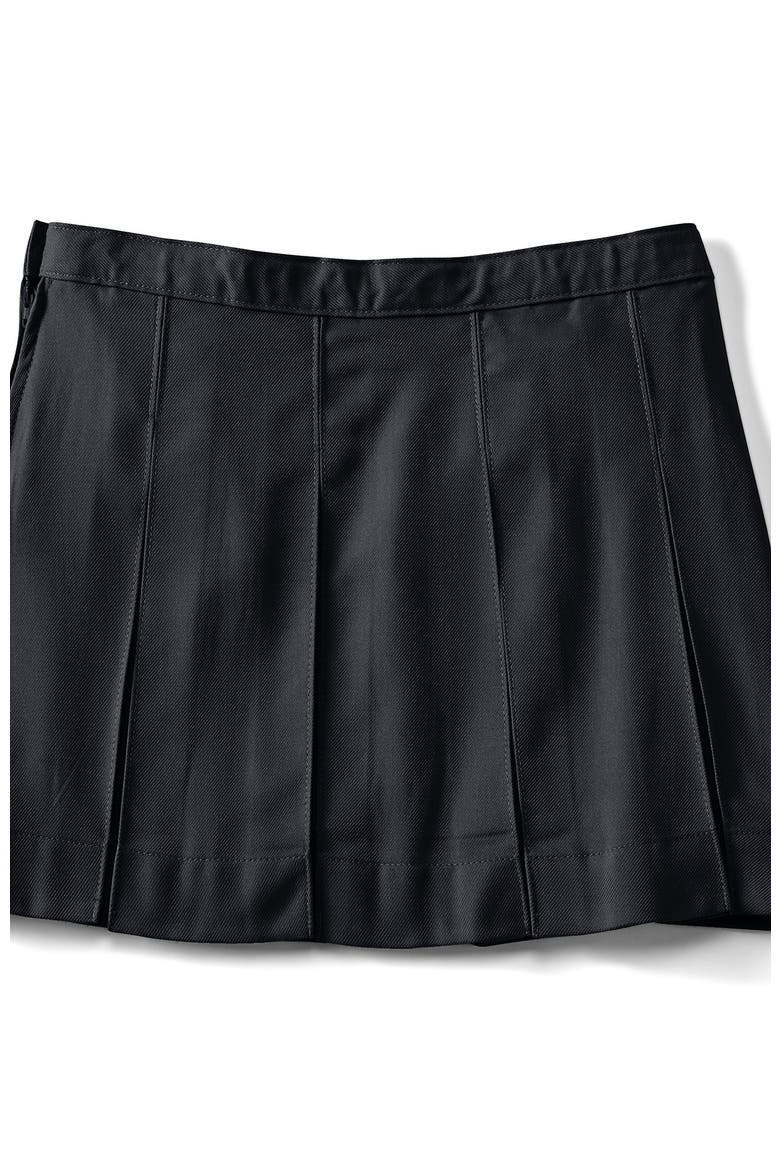 School Uniform Girls Solid Box Pleat Skirt Above Knee, Alternate, color, Black