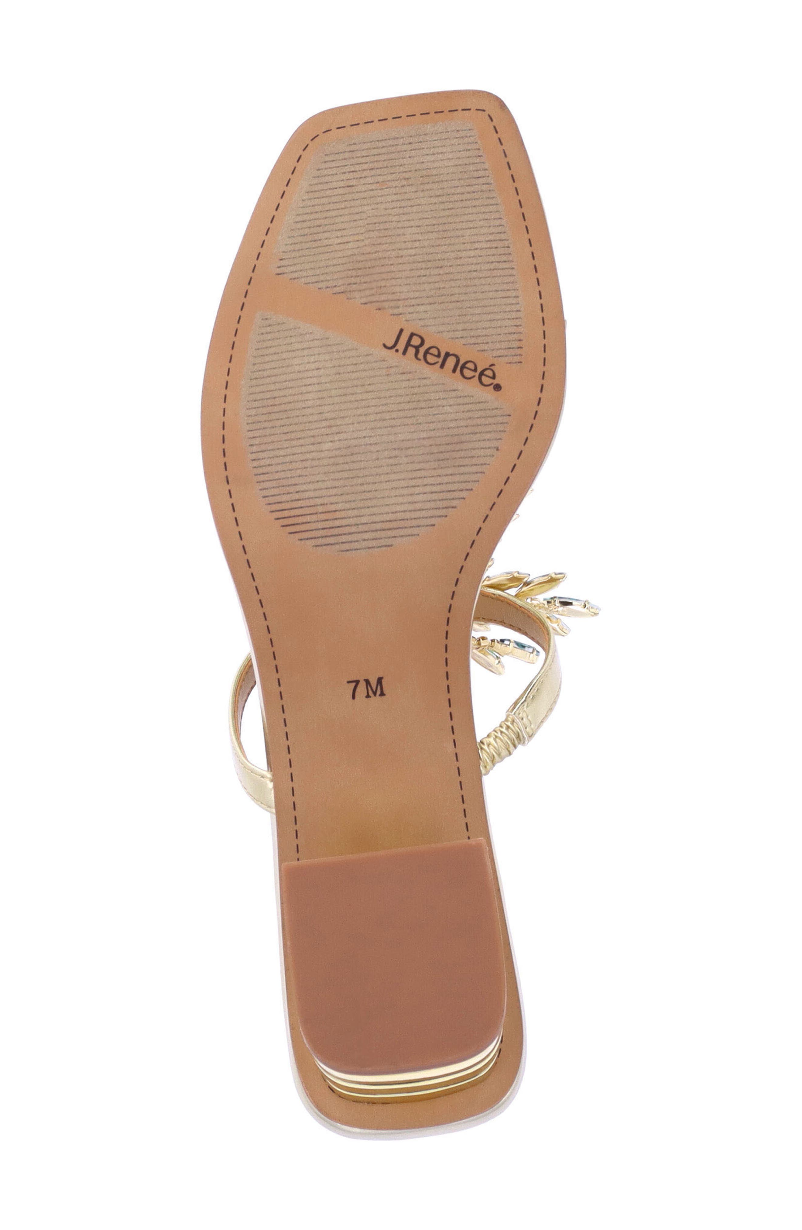 J. Reneé Palmy T-Strap Sandal, Alternate, color, Gold