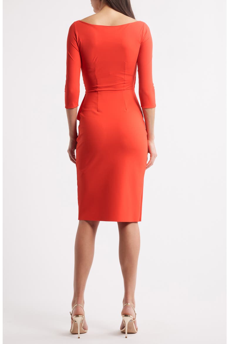 Florien Ruched Cocktail Dress, Alternate, color, PASSION