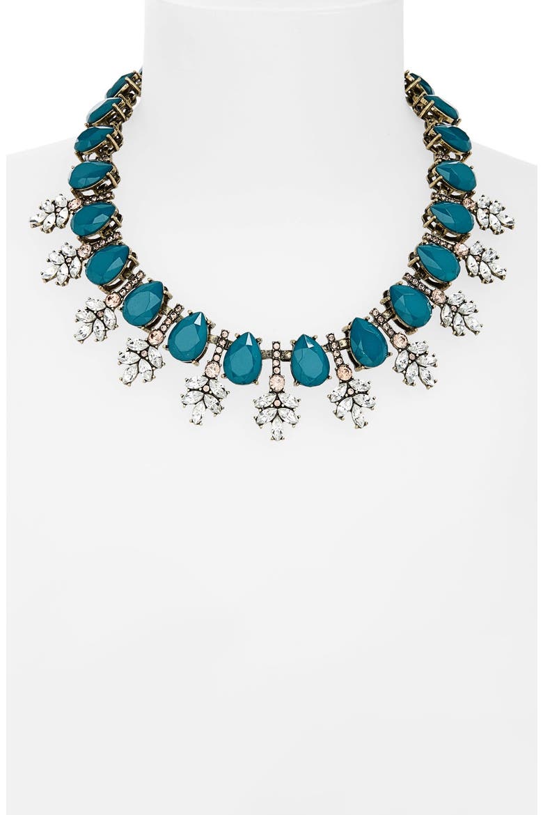 Crystal Collar Necklace, Alternate, color, TEAL