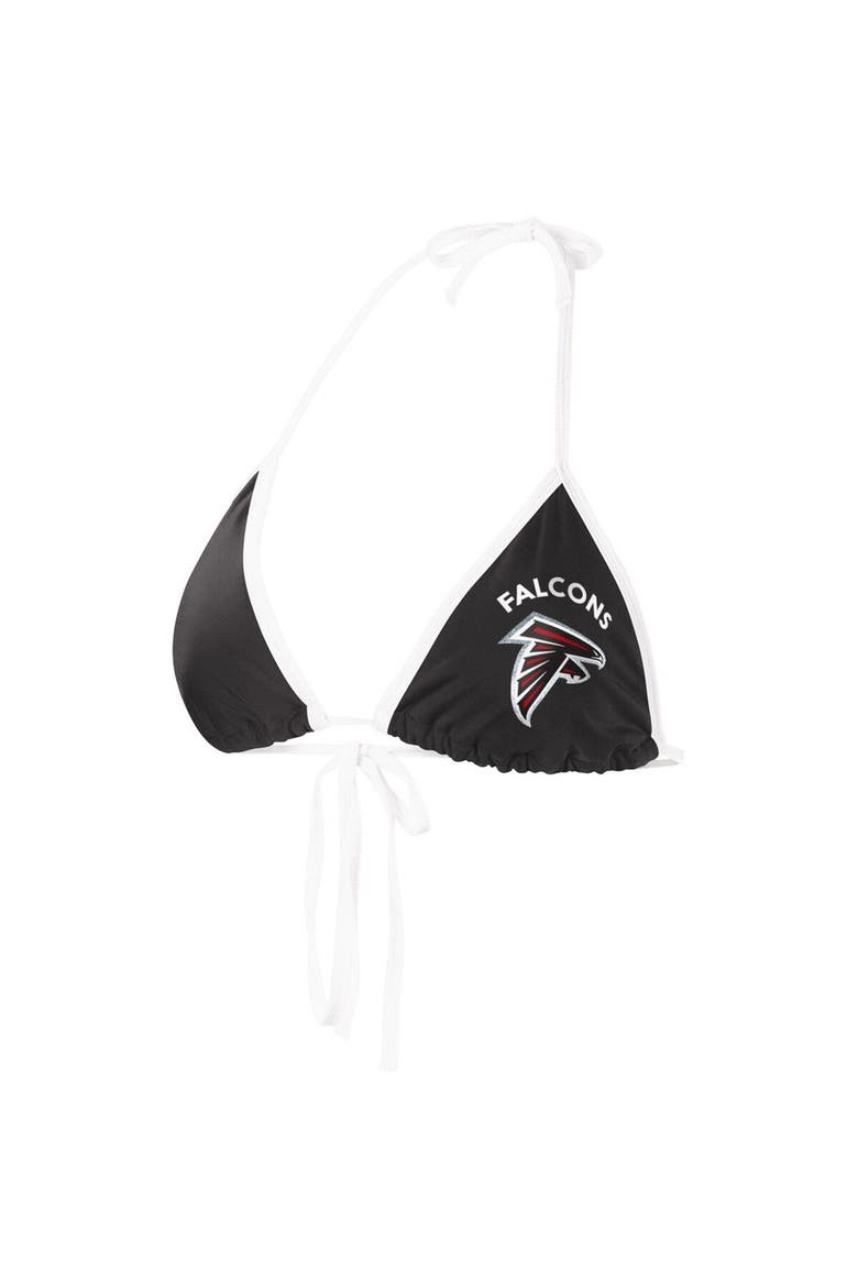 Women's G-III 4Her by Carl Banks Black Atlanta Falcons Perfect Match Bikini Top, Main, color, Black