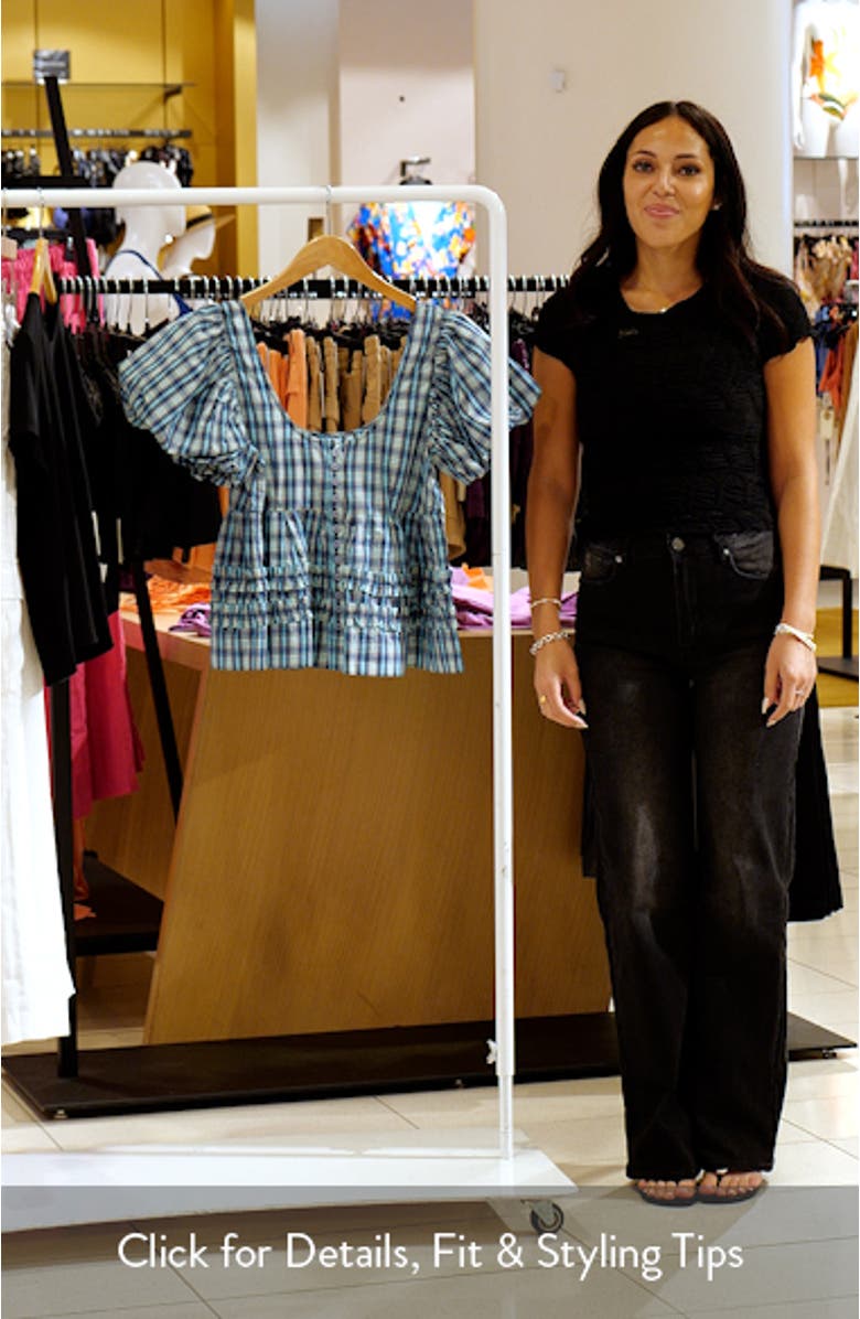 Summer Joy Plaid Organic Cotton Top, sales video thumbnail