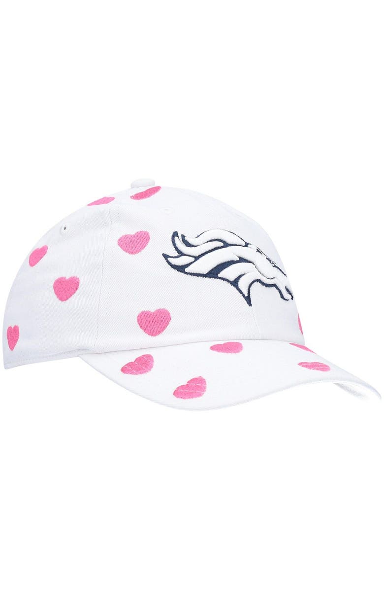 '47 Toddler Girls '47 White Denver Broncos Surprise Clean Up Adjustable Hat, Alternate, color, 