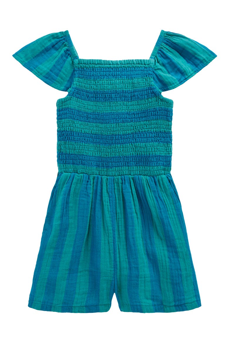 Kids' Double Cloth Romper, Main, color, AURORA BLUE STRIPE