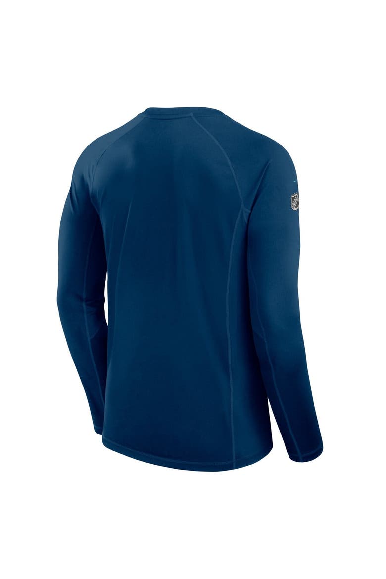 Men's Fanatics Navy Seattle Kraken Authentic Pro Rink Tech Long Sleeve T-Shirt, Alternate, color, Navy