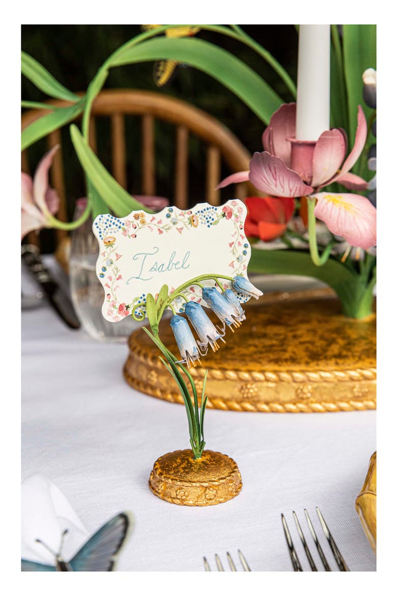 Meadow Walk Bluebell Place Card Holder, Alternate, color, CHAMBRAY
