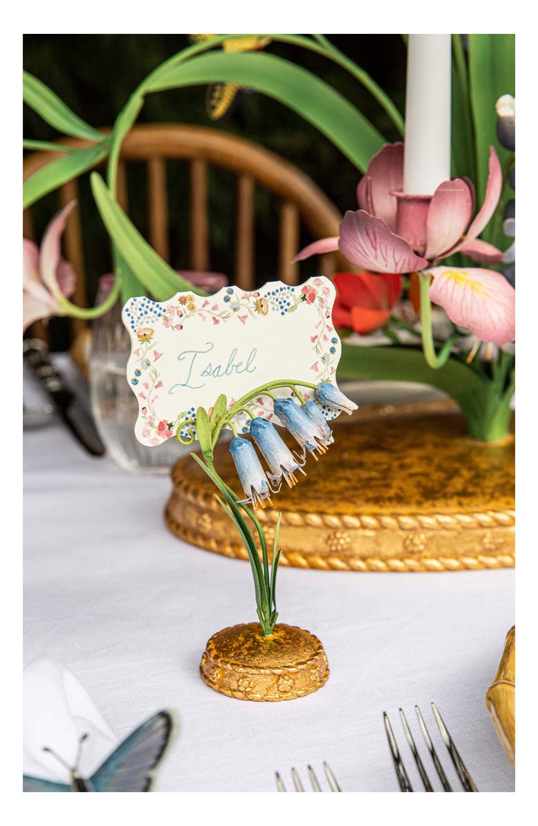 Juliska Meadow Walk Bluebell Place Card Holder, Alternate, color, Chambray