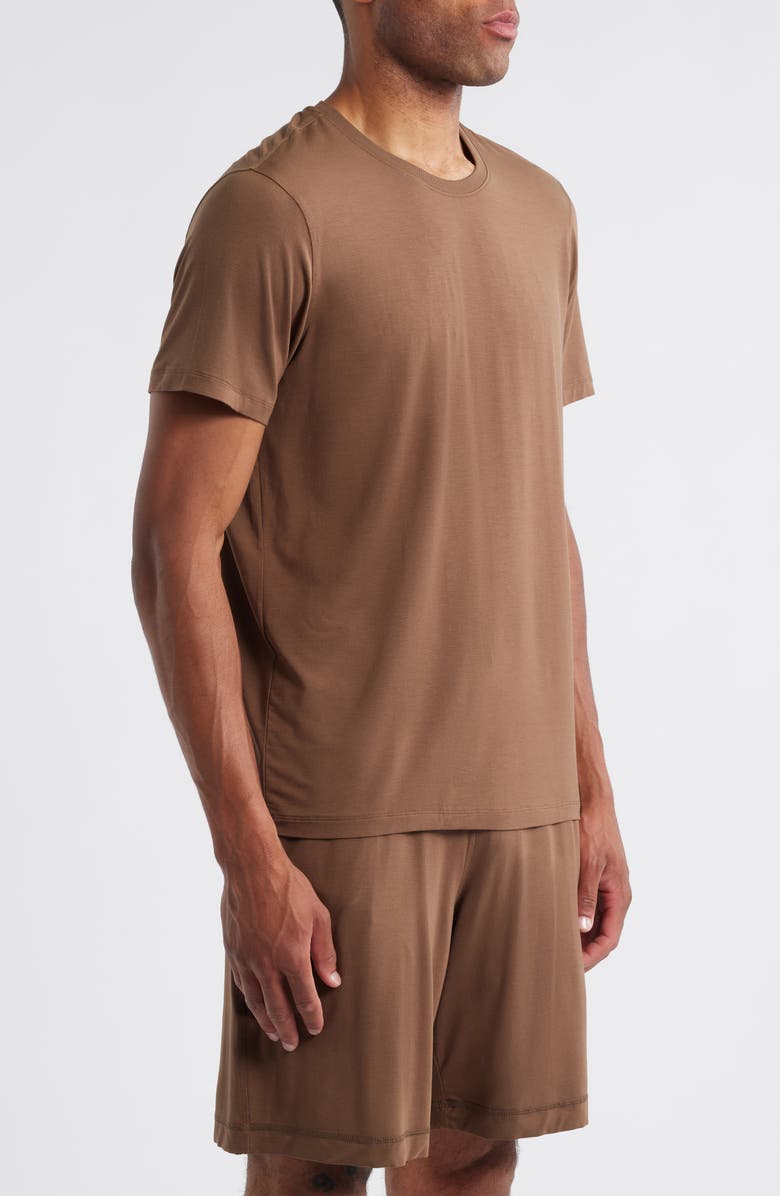Daniel Buchler Stretch Modal & Silk Blend Pajama T-Shirt, Alternate, color, Chestnut
