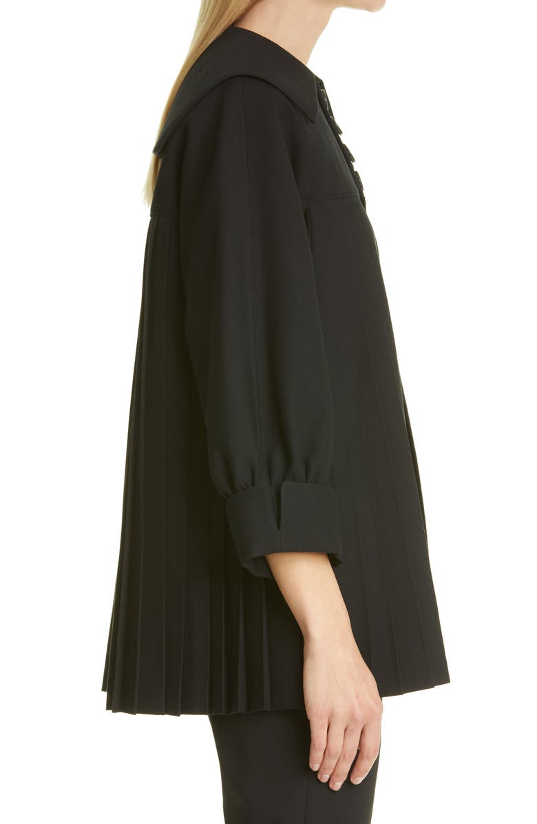 Tao Comme des Garçons Tricot Comme des Garçons Sailor Collar Wool Blend Pleated Jacket, Alternate, color,