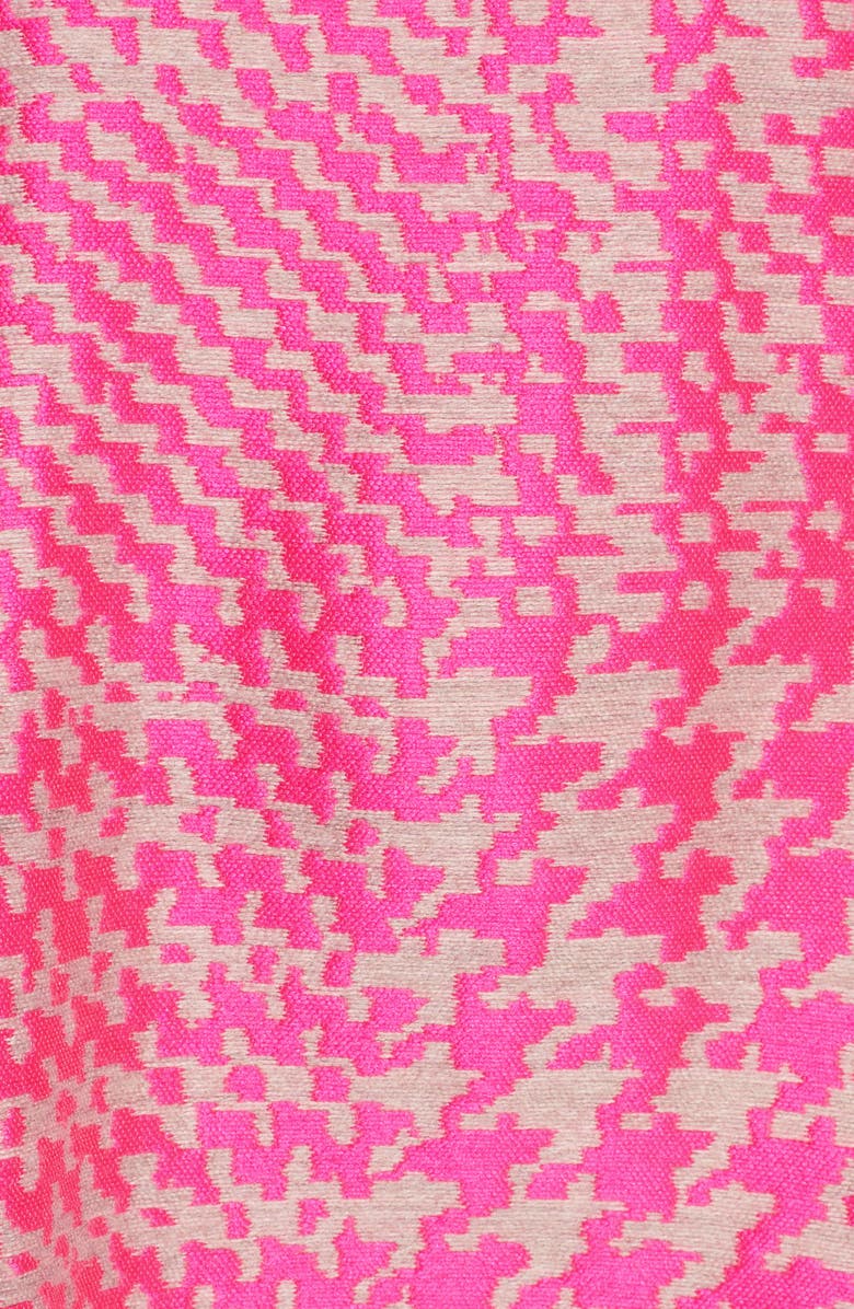 Fendi Pop Genuine Mink Fur Trim Prince of Wales Check Coat, Alternate, color, 