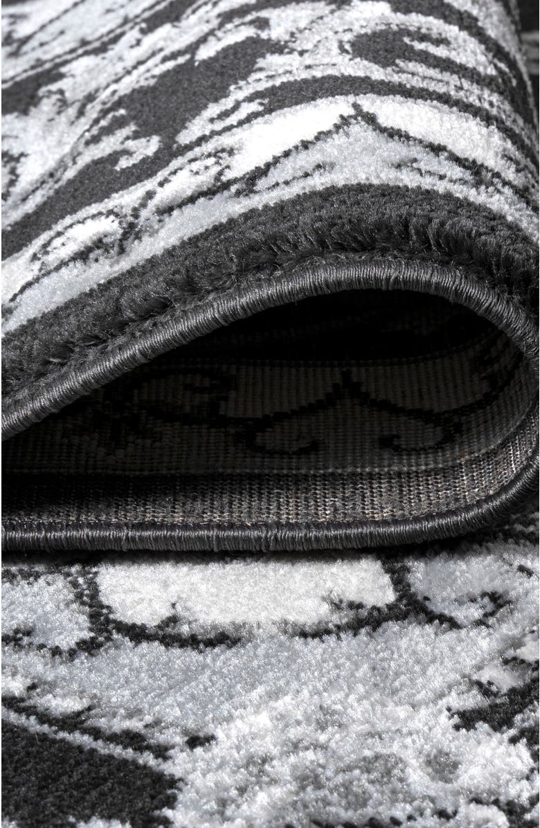 JONATHAN Y Acanthus French Border Area Rug, Alternate, color, Black/Gray