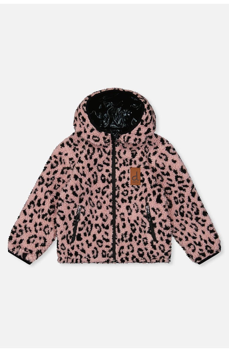 Deux par Deux Reversible Mid-Season Hooded Fleece Jacket, Alternate, color,