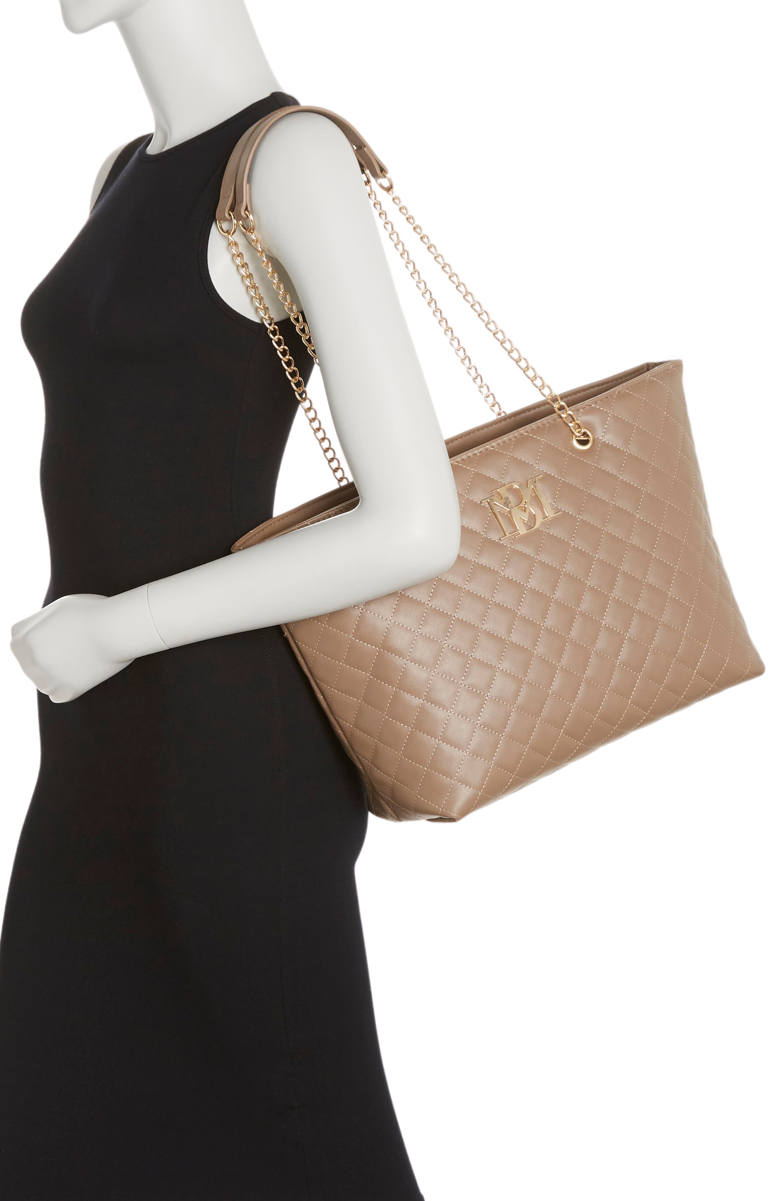 Large Quilted Tote Bag, Alternate, color, TAUPE