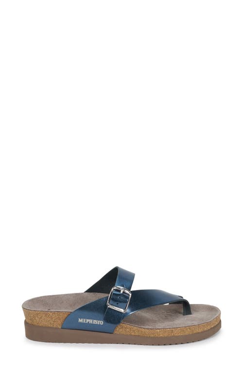 Mephisto Helen Toe Loop Sandal In Blue
