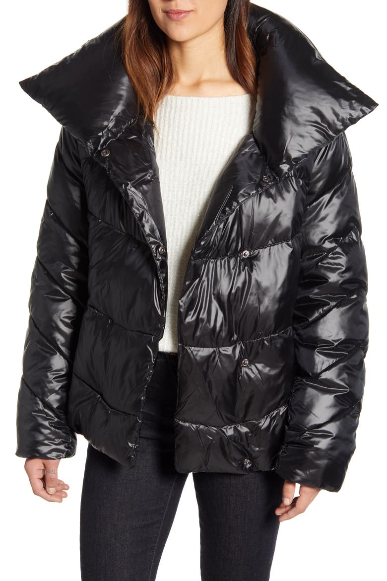 Puffer Jacket, Alternate, color, BLACK