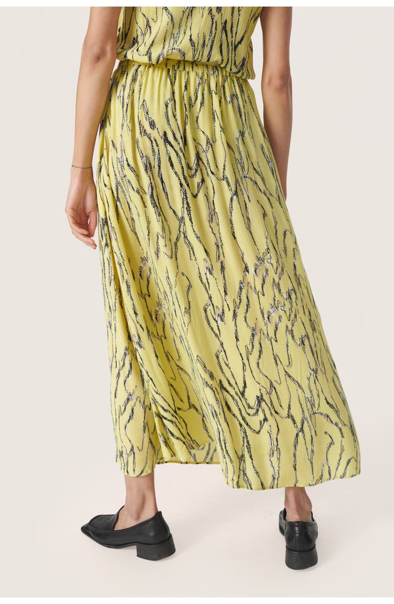 Soaked in Luxury Zaya Elastic Waist Maxi Skirt, Alternate, color, Endive Traces