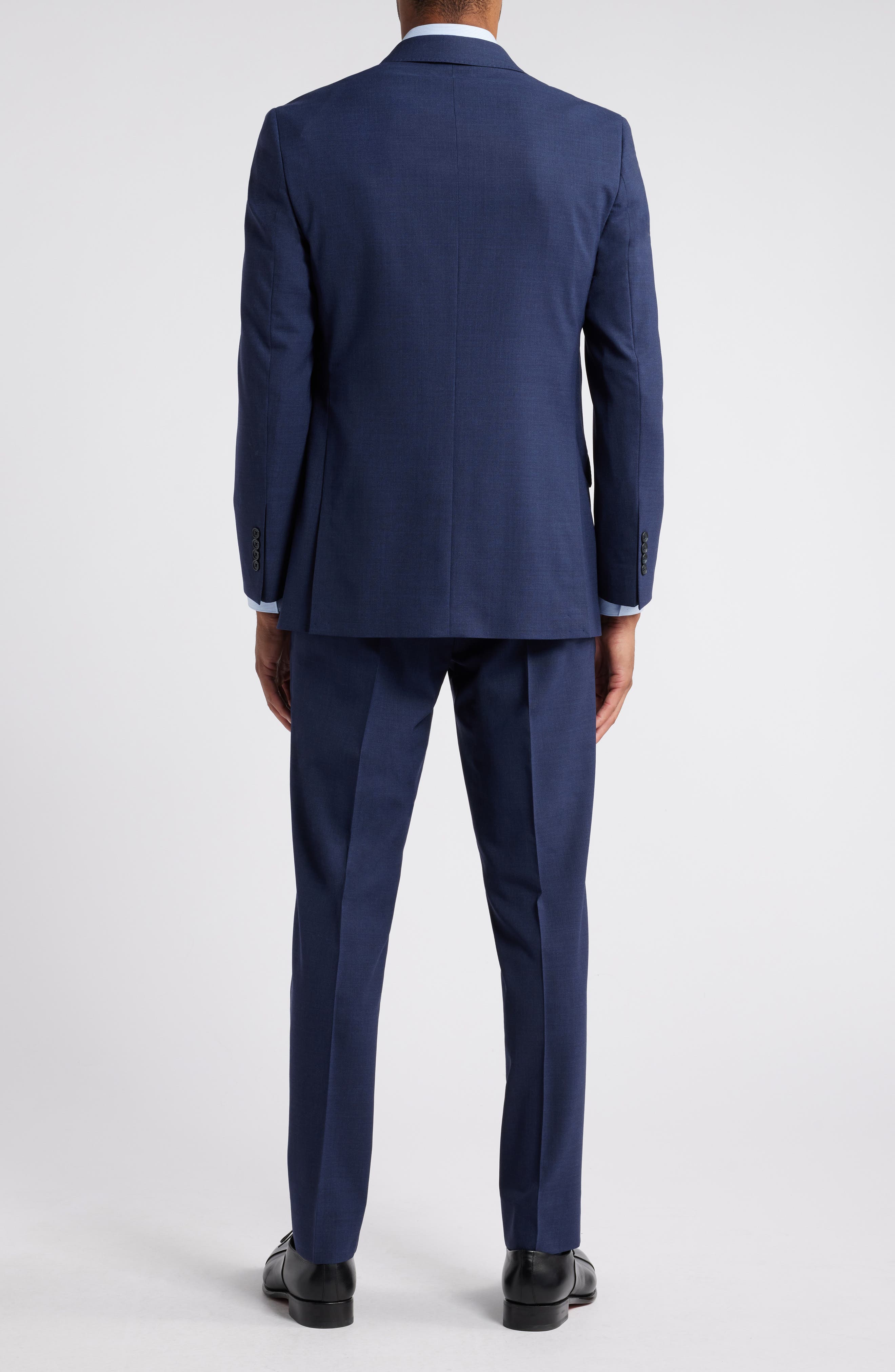 Brooks Brothers Explorer Collection Solid Navy 100s Wool Suit (Men