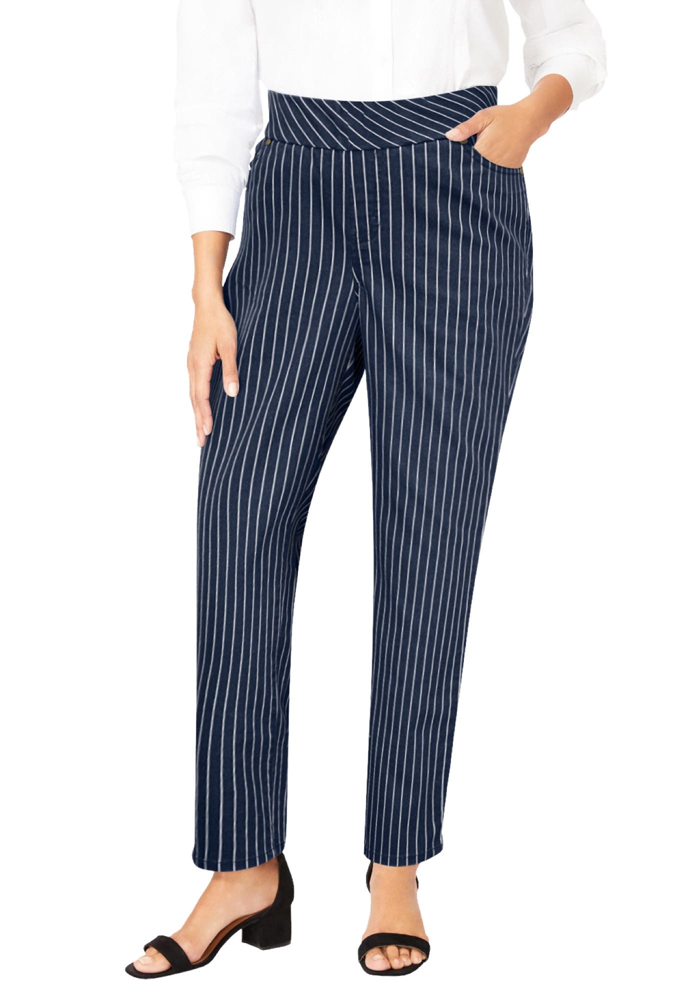 NAVY SIMPLE PINSTRIPE