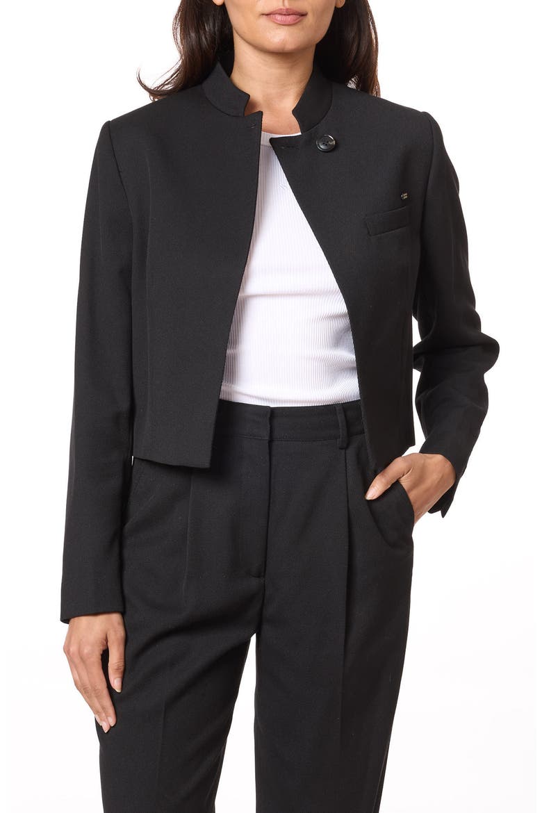 Tailored Crop Jacket, Main, color, EVENING BLACK