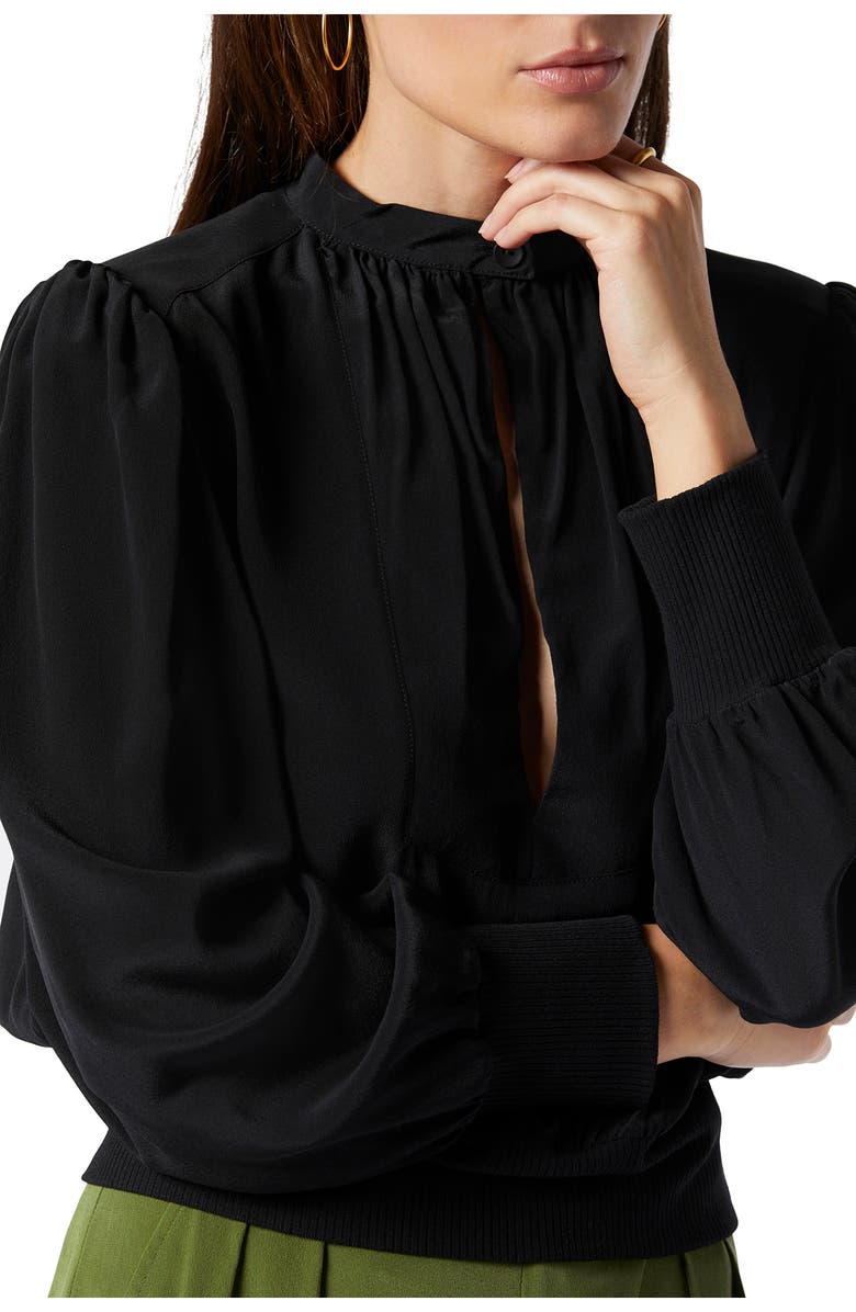 Joie Lyanes Balloon Sleeve Silk Blouse, Alternate, color,