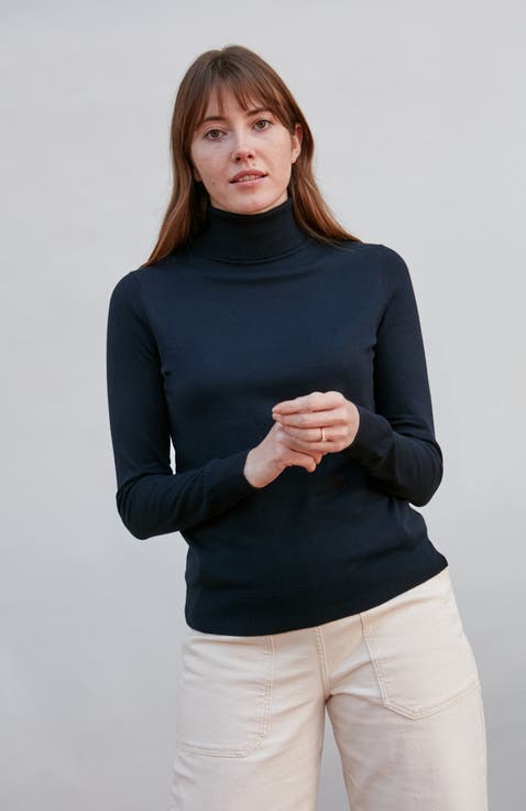 Cotton Roll Neck Long Sleeve Sweater