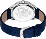 Roberto Cavalli Trionfo Quartz Leather Strap Watch, 44mm