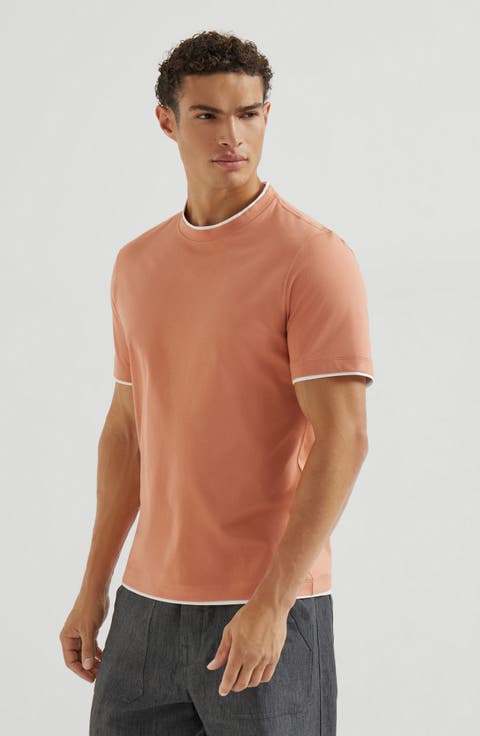 T-shirt with faux-layering