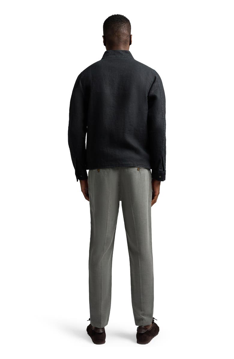 Onia Linen Bomber Jacket, Alternate, color, Washed Black