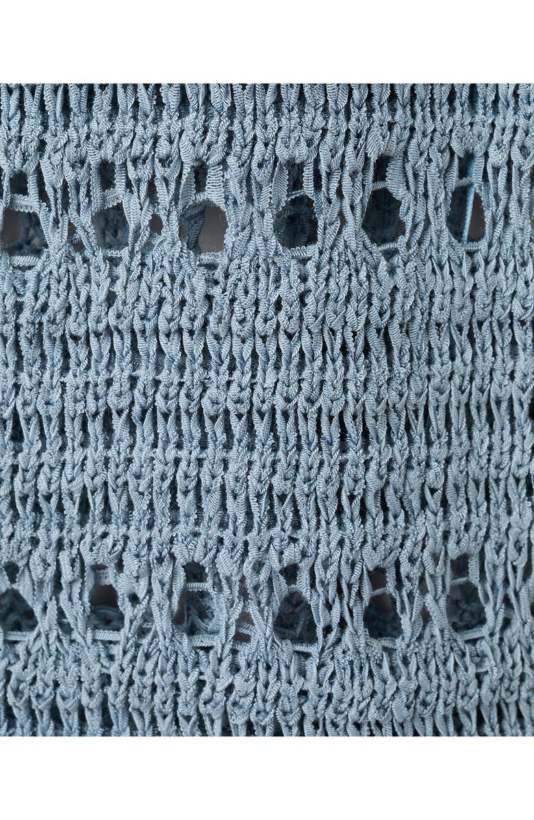 MANGO TEEN Crochet Tank Top, Alternate, color, Blue
