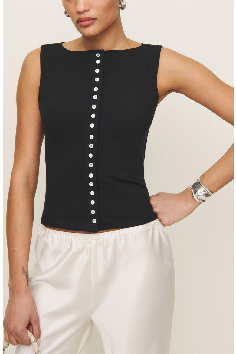 Julie Knit Tank, Main, color, BLACK