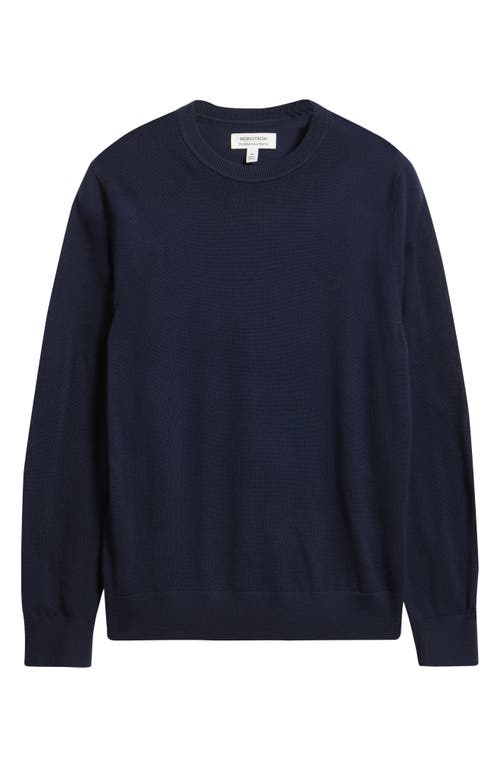 Nordstrom Merino Wool Crewneck Sweater In Blue