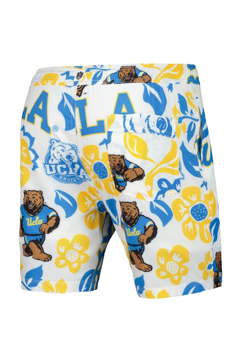 Men's Wes & Willy  White UCLA Bruins Vault Tech Swimming Trunks, Alternate, color, White
