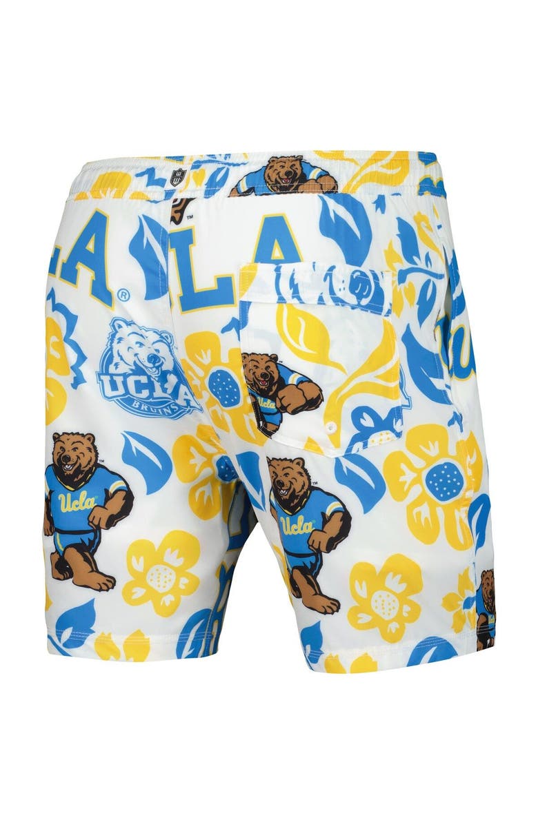 Wes & Willy Men's Wes & Willy  White UCLA Bruins Vault Tech Swimming Trunks, Alternate, color, 