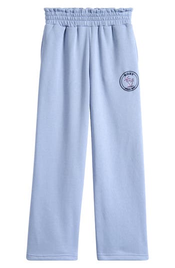 Roxy Kids' Sunset Drift Wide Leg Pants In Blue